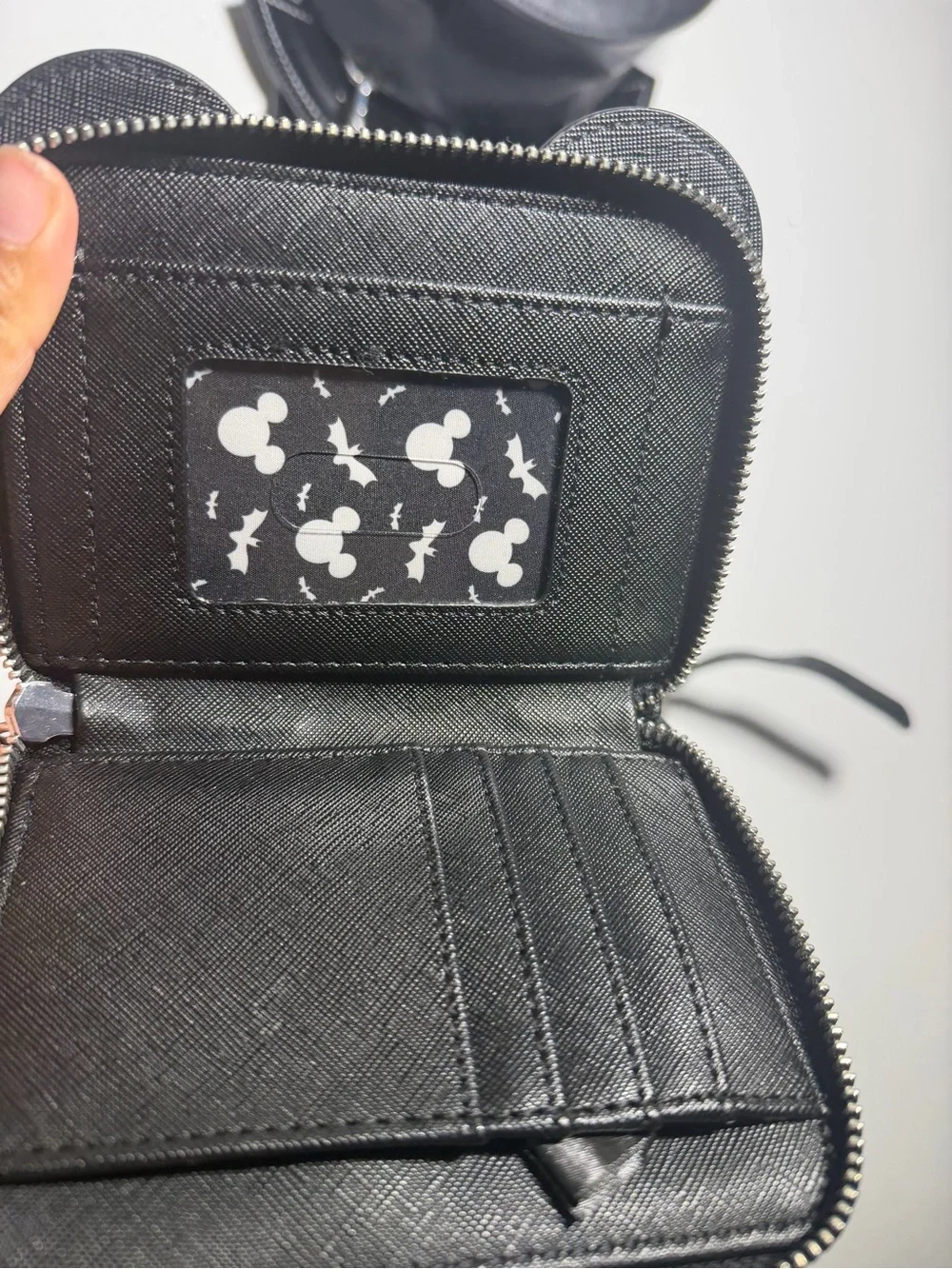 Mickey Vampire Bat Loungefly Crossbody Mini Backpack Bag with matching wallet